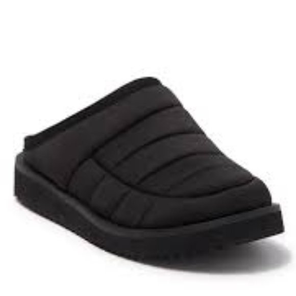 Steve Madden Men  Snug Puffer Quilted Scuff Slippers In Black  Men Size 11  NEW - Picture 1 of 5